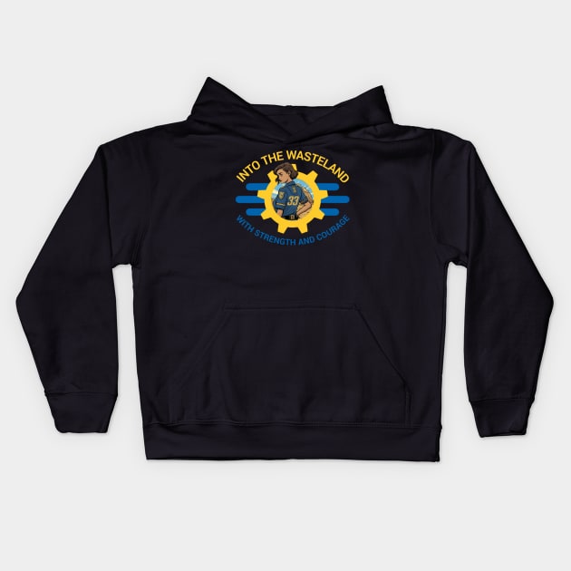 Vault 33's Hero Emerges - Courage Lead the Way Kids Hoodie by LopGraphiX